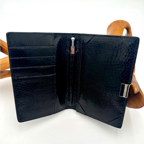 NWT/NEW - Levenger Pocket Jott | Obsidian (Black) Pebbled Leather | Chrome Pen - Picture 6 of 12